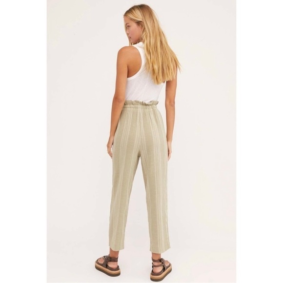 Free People Semi Sweet Cropped Pants in Sage Combo - Picture 3 of 12